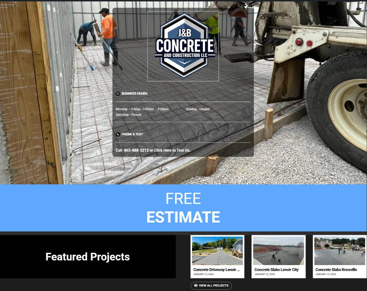Contractor website designer